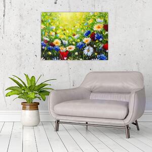 Obraz dzikich kwiatów (70x50 cm)