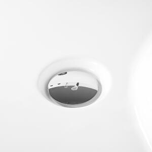Wanna narożna biała z hydromasażem akrylowa LED zagłówki lewostronna Calama Beliani