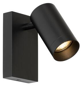 Nowoczesny Kinkiet / Lampa scienna czarny regulowany z włącznikiem - Jeana Luxe Oswietlenie wewnetrzne