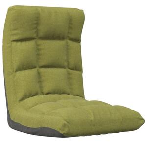 Składane krzesło podłogowe, zielone, obite tkaniną