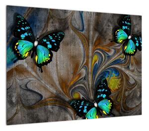 Obraz - Jasne motyle na zdjęciu (70x50 cm)