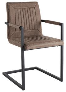 Zestaw krzeseł wspornikowych do jadalni z ekoskóry brązowy krzesła konferencyjne Brandol Beliani