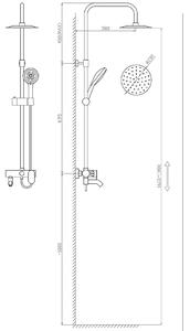 Deszczownica prysznic 1,5m wlewka bateria złoty CE