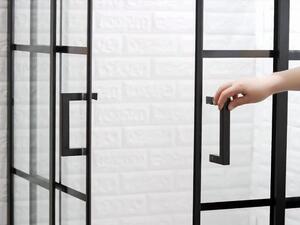 Szklana kabina prysznicowa 80x80 czarna 185 szkło hartowane