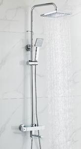 Deszczownica prysznic 1,5m wlewka termostat chrom