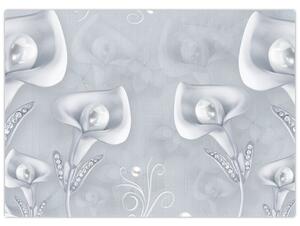 Obraz - Perłowe kwiaty (70x50 cm)