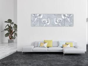 Obraz - Perłowe kwiaty (170x50 cm)