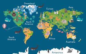 Tapeta mapa świata dla dzieci