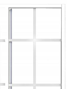 Szklana kabina prysznicowa 80x80 biała LOFT 2x szprosy CE
