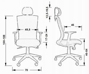 Fotel biurowy SMART brązowy
