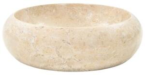 Umywalka, 40 x 12 cm, marmurowa, kremowa