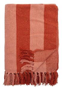 Pomarańczowy koc z bawełny z recyklingu 130x160 cm Frello – Bloomingville