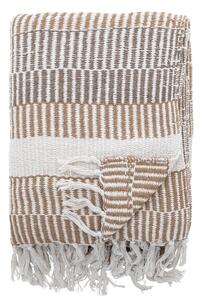 Koc z bawełny z recyklingu w naturalnym kolorze 130x160 cm Isnel – Bloomingville