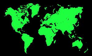 Tapeta zielona mapa na czarnym tle