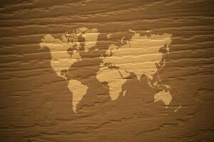 Tapeta brązowa mapa świata