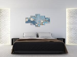Obraz - Niebieskie kwiaty (125x70 cm)