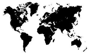 Fototapeta mapa w czerni i bieli