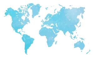 Tapeta mapa świata w niebieskim odcieniu