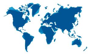 Tapeta niebieska abstrakcyjna mapa świata