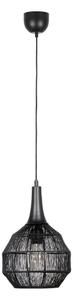 Lampa wisząca w kolorze matowej czerni z metalowym kloszem Soraya – Trio