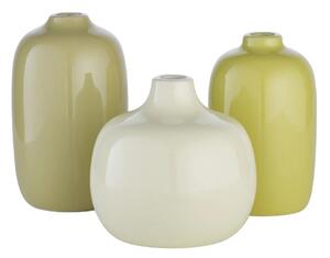 Zielone ceramiczne wazony zestaw 3 szt. (wysokość 9 cm) Ceola – Blomus