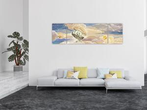 Obraz - Niebiańskie Meduzy (170x50 cm)