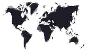Samoprzylepna tapeta abstrakcyjna mapa świata w czarno-białym kolorze