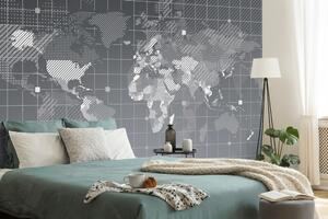 Tapeta kreślona mapa świata