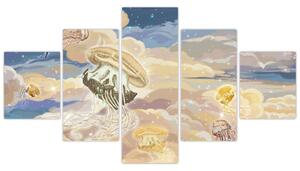 Obraz - Niebiańskie Meduzy (125x70 cm)