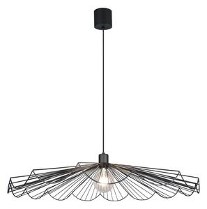 Czarna metalowa lampa wisząca z metalowym kloszem ø 80 cm Margarita – Reality