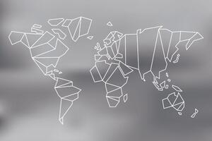 Tapeta stylizowana mapa świata w czerni i bieli