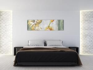 Obraz - Kwitnące kaktusy (170x50 cm)