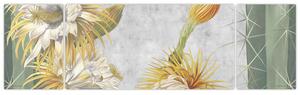 Obraz - Kwitnące kaktusy (170x50 cm)