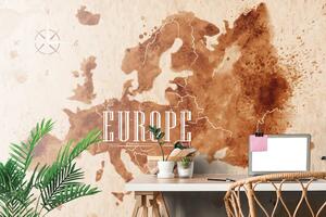 Samoprzylepna tapeta retro mapa Europy