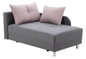 Sofa rozkładana szaro-różowa LETTO lewa