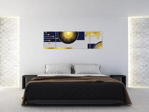 Obraz - Złote koła (170x50 cm)