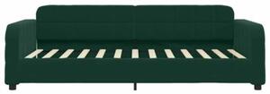 Sofa rozsuwana z szufladami, ciemnozielona, 90x200 cm, aksamit