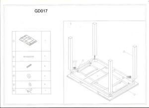 Stół GD-017 110(170)x74 biały rozkładany