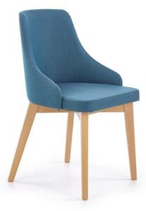Krzesło TOLEDO niebieskie/dąb miodowy