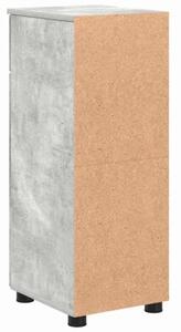 Nowoczesna szafka łazienkowa betonowa szara z drzwiami na zawiasach i metalowymi nogami 30 x 35 x 80 cm