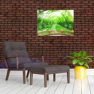 Obraz - Widok na tropikalny ogród (70x50 cm)