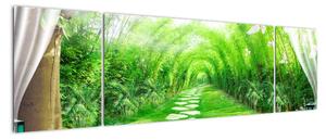 Obraz - Widok na tropikalny ogród (170x50 cm)