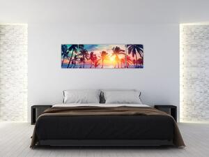 Obraz - Tropikalny zachód słońca (170x50 cm)