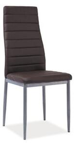Krzesło tapicerowane H-261 alu brązowe
