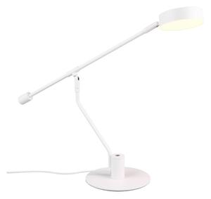 Lampa stołowa LED z elastyczną konstrukcją w matowym białym kolorze (wysokość 64 cm) Manduro – Trio