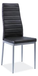 Krzesło tapicerowane H-261 alu czarne