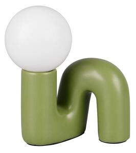 Zielona lampa stołowa ceramiczna (wysokość 21,5 cm) Quinn – Reality