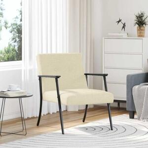 Nowoczesny fotel aksamitny z ergonomicznym designem w kremowym kolorze