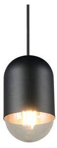 Czarna metalowa lampa wisząca ø 11 cm Nara – Reality