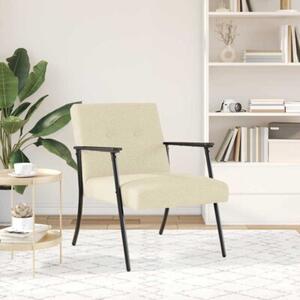 Nowoczesny fotel aksamitny z ergonomicznym designem w kremowym kolorze